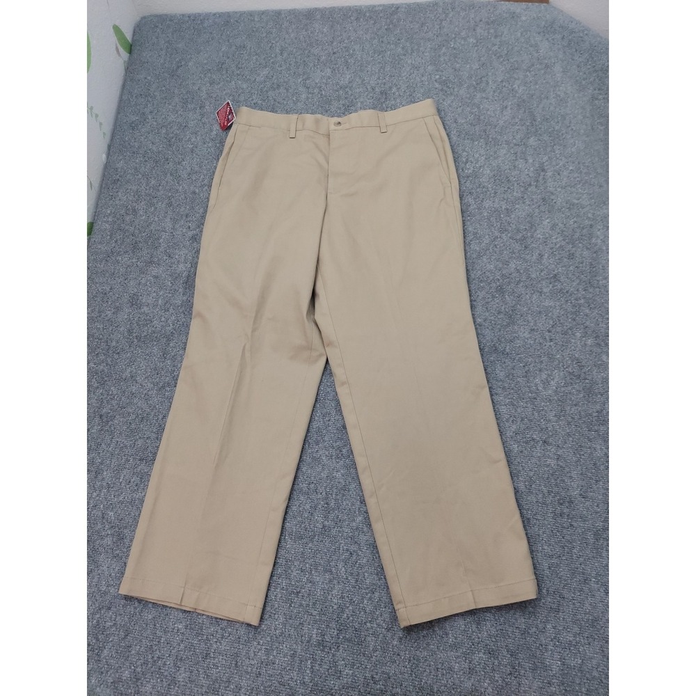 Dockers Pants Mens 36x29 Tan Khaki Individual Fit Flat Front Wrinkle Free Chino - Picture 2 of 8